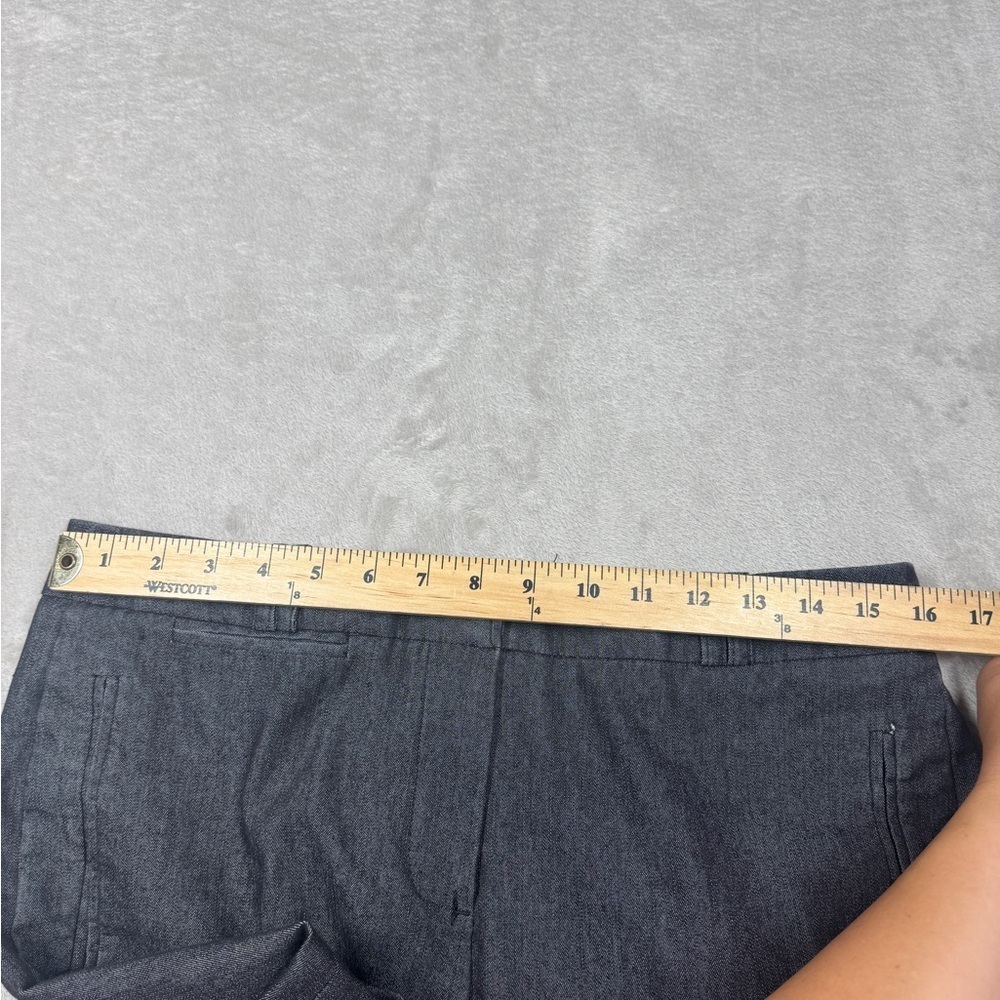 Sandro Sportswear Black Denim Rolled Cuffs Cropped Length Casual Pants Size 10 - Picture 6 of 15